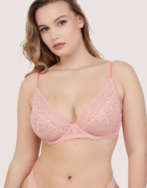 Playful Promises Ariana everyday comfort lace bra in coral
