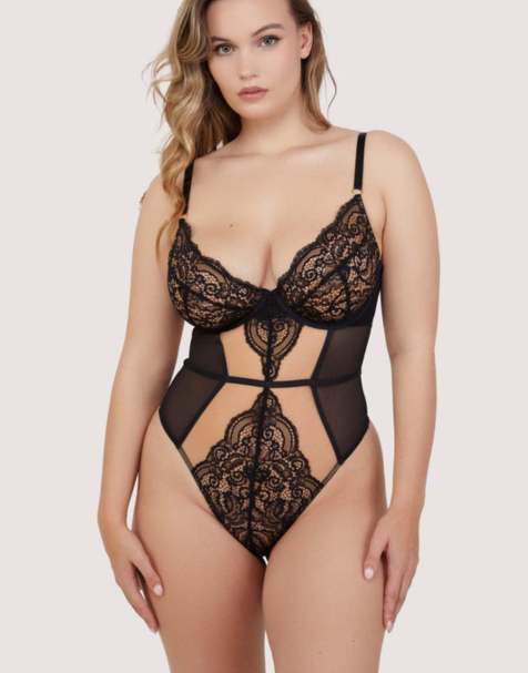 Playful Promises Ariana lace underwired body in black - view 1