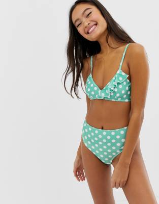 asos polka dot bikini