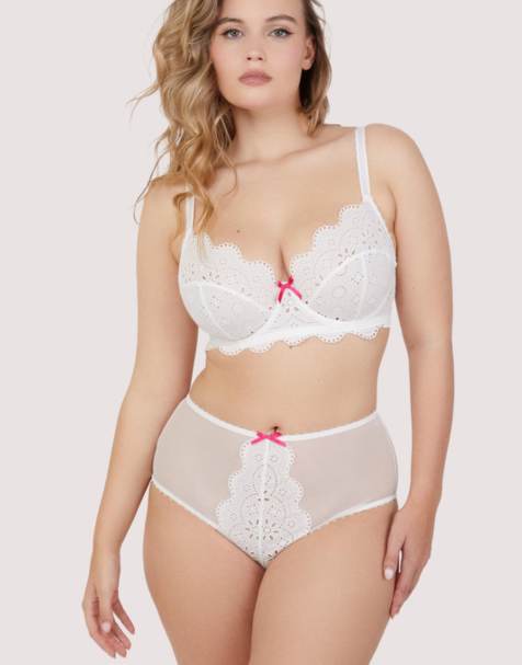 Playful Promises Camille broderie lingerie set in white - view 1