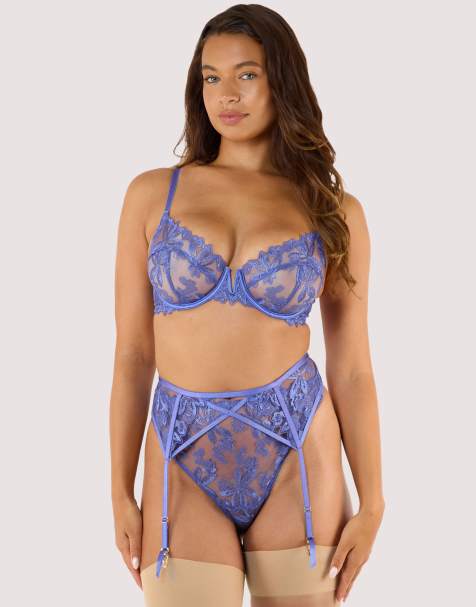 Playful Promises Eva space dust embroidery suspender in space dust blue - view 1