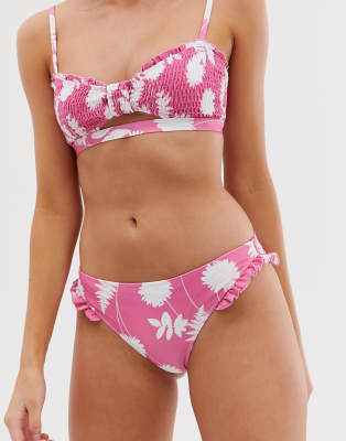 pink floral bikini bottoms