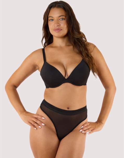 Playful Promises Icon black microfiber moulded cup bra in black - view 1