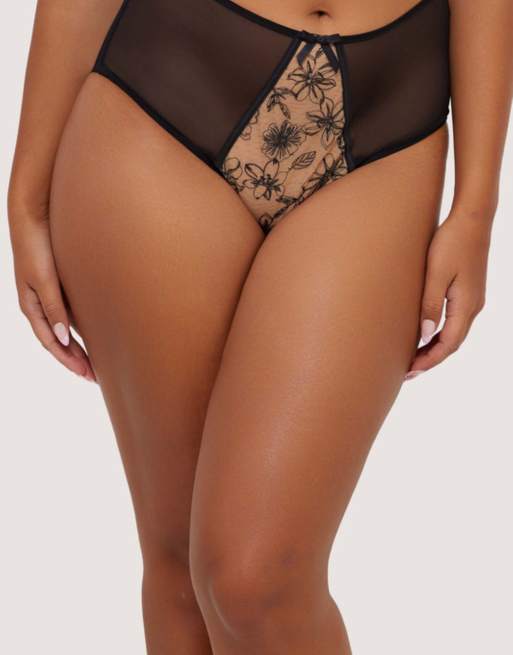 Playful Promises - Olivia - Culotte taille haute à broderie contrastée - Noir, 2 de 3