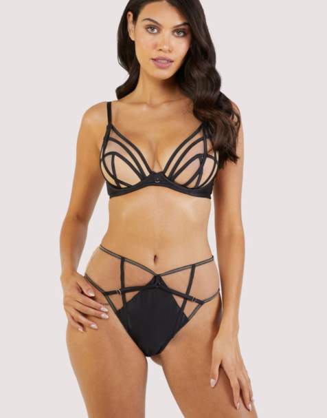 Playful Promises Ramona plunge bra in black
