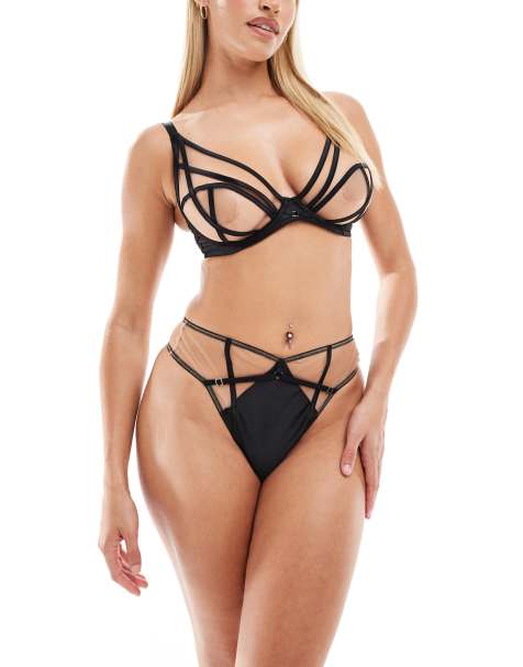 Playful Promises Ramona strap detail set in black - view 1