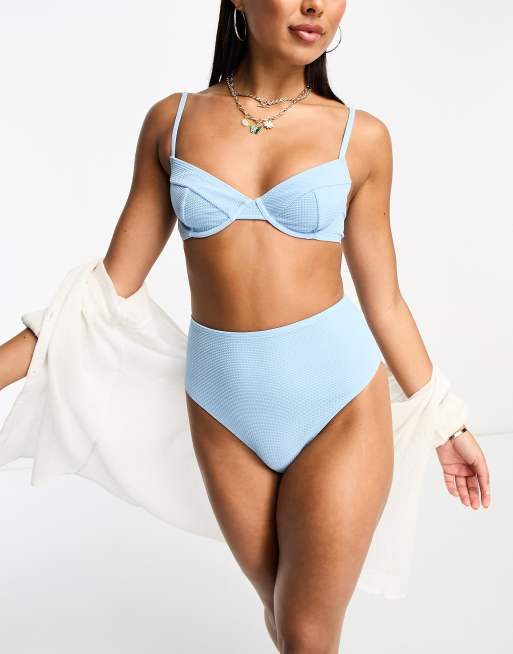 Baby blue high waisted on sale bikini