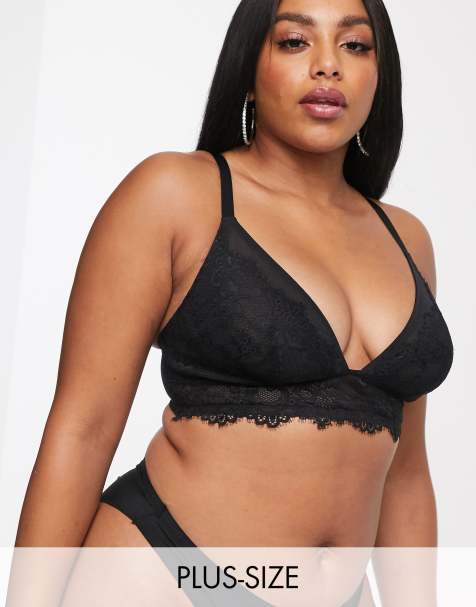 Playful Promises X Gabi Fresh – Bralette mit Spitzendetail in Schwarz
