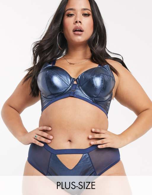 Plus size shop leather bra