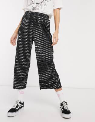 фото Плиссированные кюлоты в горошек asos design-мульти