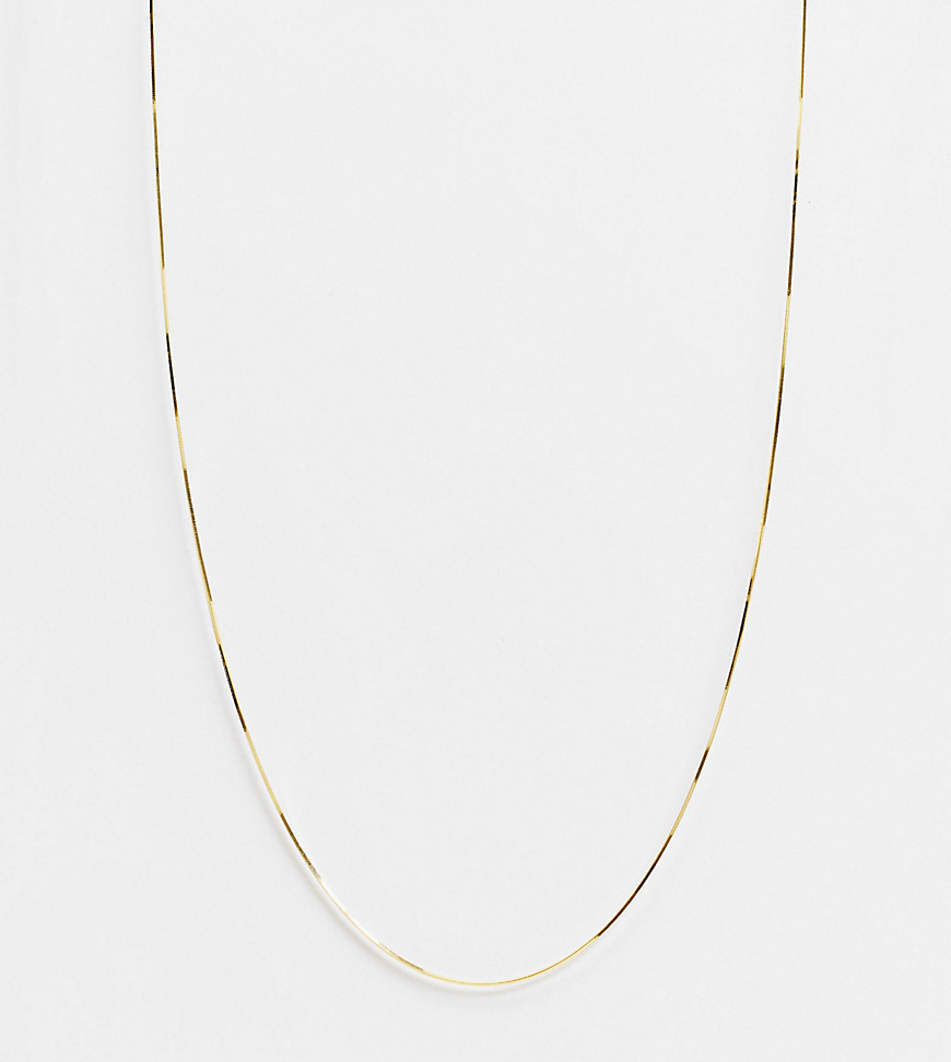 фото Плоское позолоченное ожерелье-цепочка из серебра kingsley ryan-золотистый