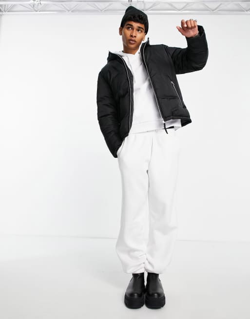 Plumífero ultrabrillante en negro de ASOS DESIGN