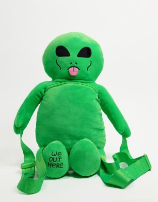 фото Плюшевый рюкзак зеленого цвета ripndip lord alien-зеленый цвет rip n dip