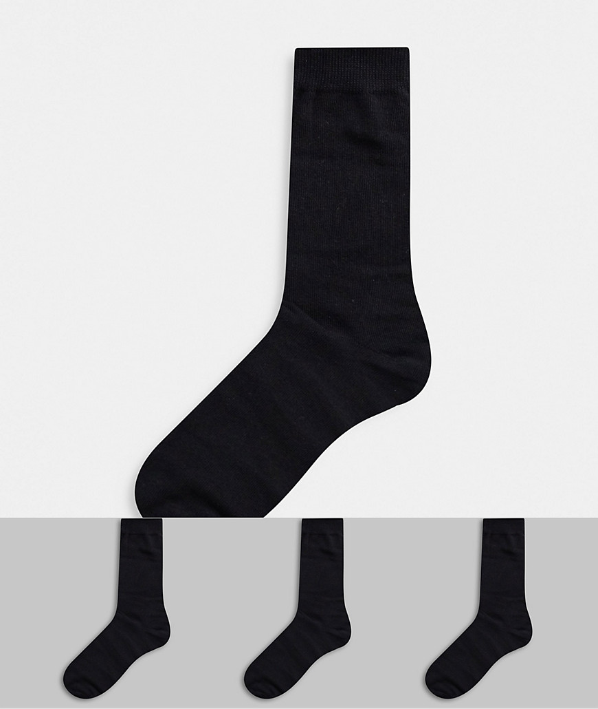 фото Подарочный набор из 3 пар черных носков jack & jones-черный