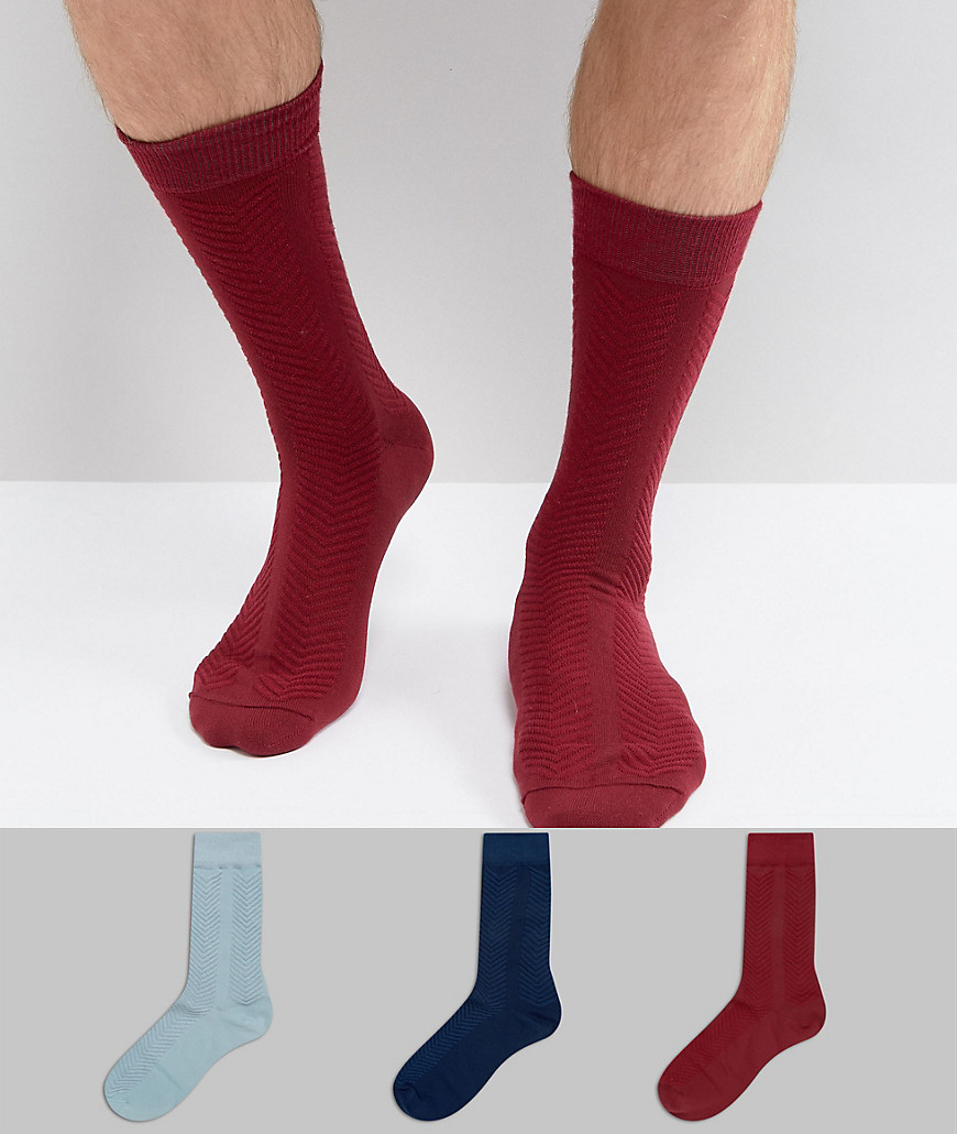 фото Подарочный набор из 3 пар фактурных носков разных цветов asos made in uk-мульти asos design