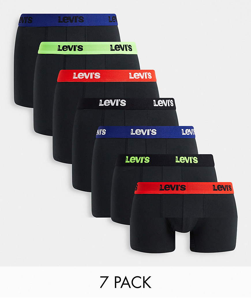Подарочный набор из 7 боксеров-брифов разных цветов Levi's-Многоцветный