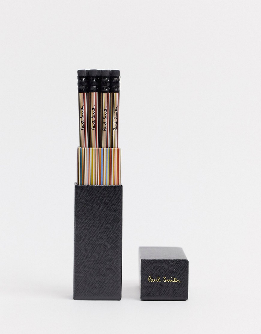 фото Подарочный набор карандашей с полосками в черном футляре paul smith-черный