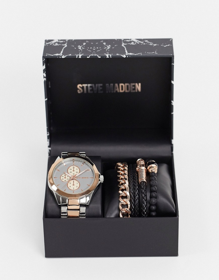 Подарочный набор с часами и браслетами Steve Madden-Мульти