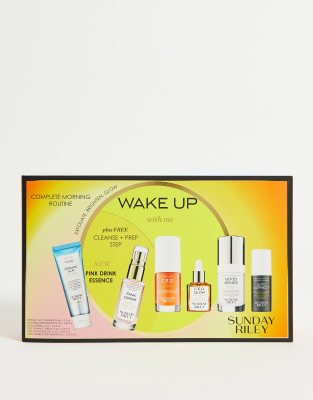 Подарочный набор средств по утреннему уходу за кожей Sunday Riley Wake Up With Me (скидка 50%)-Бесцветный