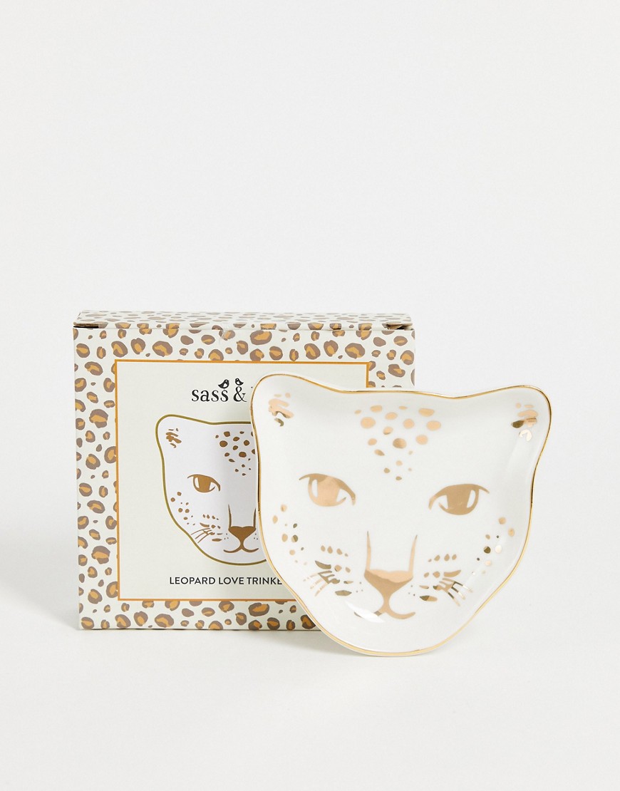 Подарки Поднос для мелочей в виде мордочки леопарда Sass & Belle-Белый