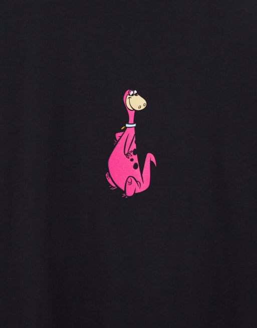Poetic Brands – Czarny T-shirt z nadrukiem Dino, 3 z 4