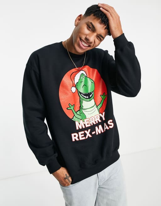 Poetic Brands - Kersttrui met Toy Story 'Merry Rex-mas' print in zwart