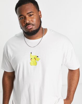 Pokemon Plus Pikachu chest print t-shirt in white
