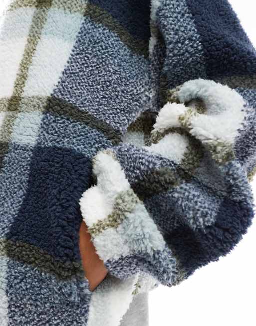 Polar a cuadros azules con cremallera de Noisy May, 4 de 4