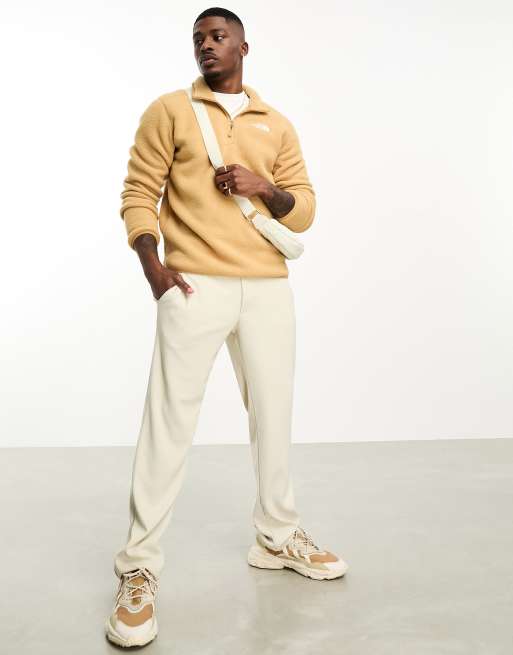 Polar beis con cremallera corta de felpa densa Shispare exclusivo en ASOS de The North Face