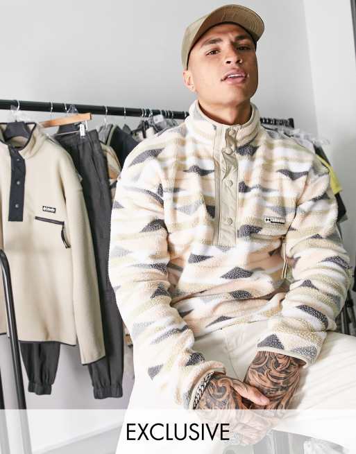 Polar color melocotón con media tapeta de botones de presión Helvetia exclusivo en ASOS de Columbia 