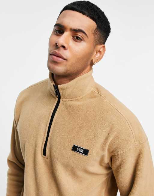 Polar color tostado extragrande con cremallera corta Core de Jack & Jones