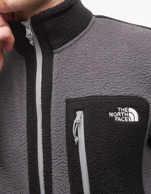 The North Face Yumiori full zip colourblock fleece in grey