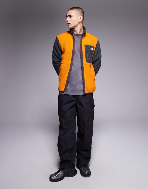 The North Face Yumiori full zip colourblock fleece in orange