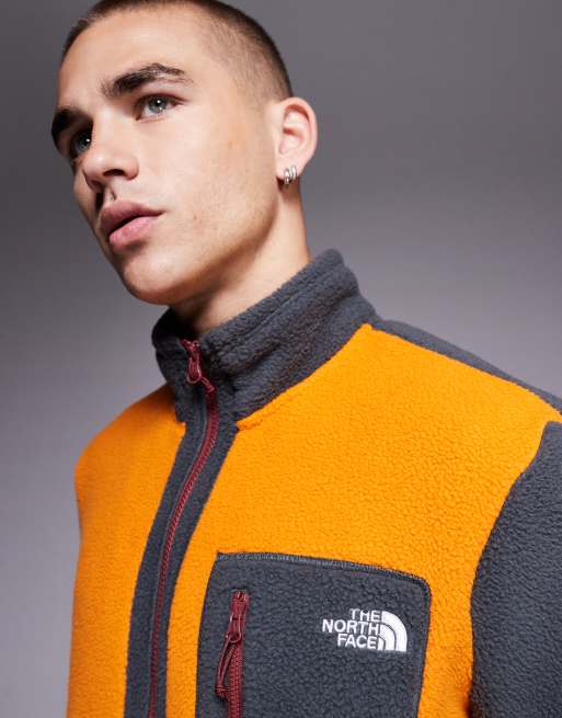 The North Face Yumiori full zip colourblock fleece in orange