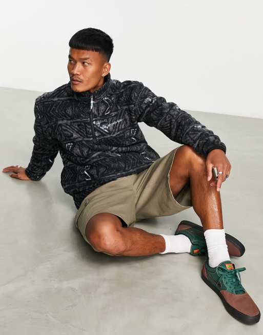 Polar negro con cremallera corta y diseño estampado Clean Coasts de Quiksilver, 4 de 4