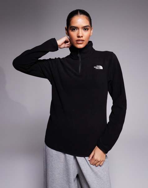 Polar negro con cremallera de 1/4 Glacier 100 de The North Face - view 1
