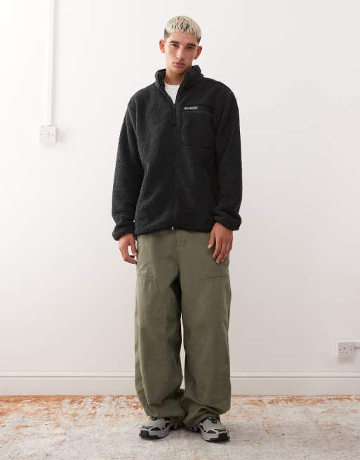 Polar negro con cremallera de felpa densa Rugged Ridge de Columbia, 2 de 5