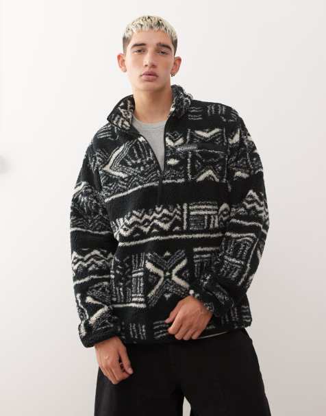 Polar negro con media cremallera de felpa densa Rugged Ridge de Columbia - view 1