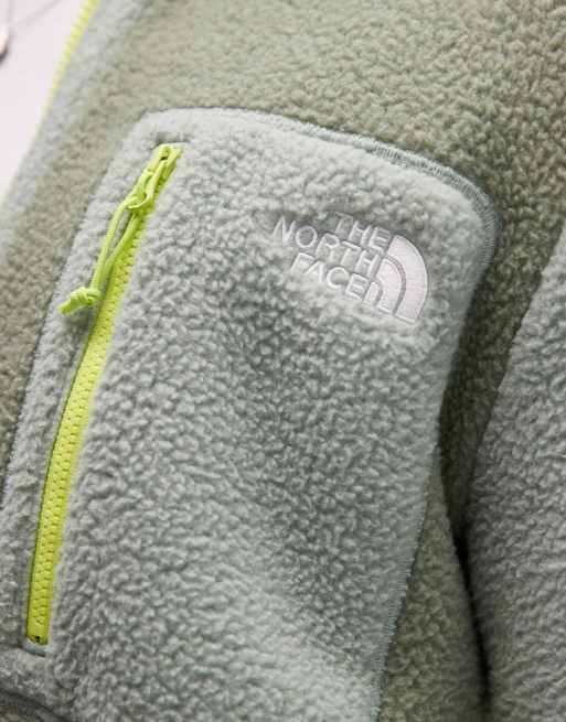 Polar verde claro con cremallera y diseño color block Yumiori de The North Face