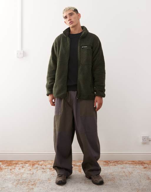 Polar verde con cremallera de felpa densa Rugged Ridge de Columbia, 2 de 5