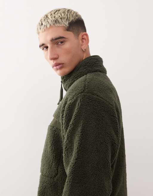 Polar verde con cremallera de felpa densa Rugged Ridge de Columbia, 4 de 5