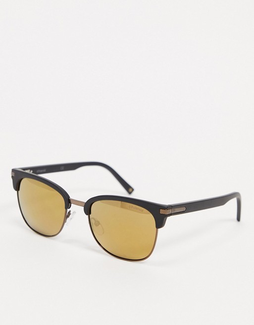Polariod aviator sunglasses in dark brown