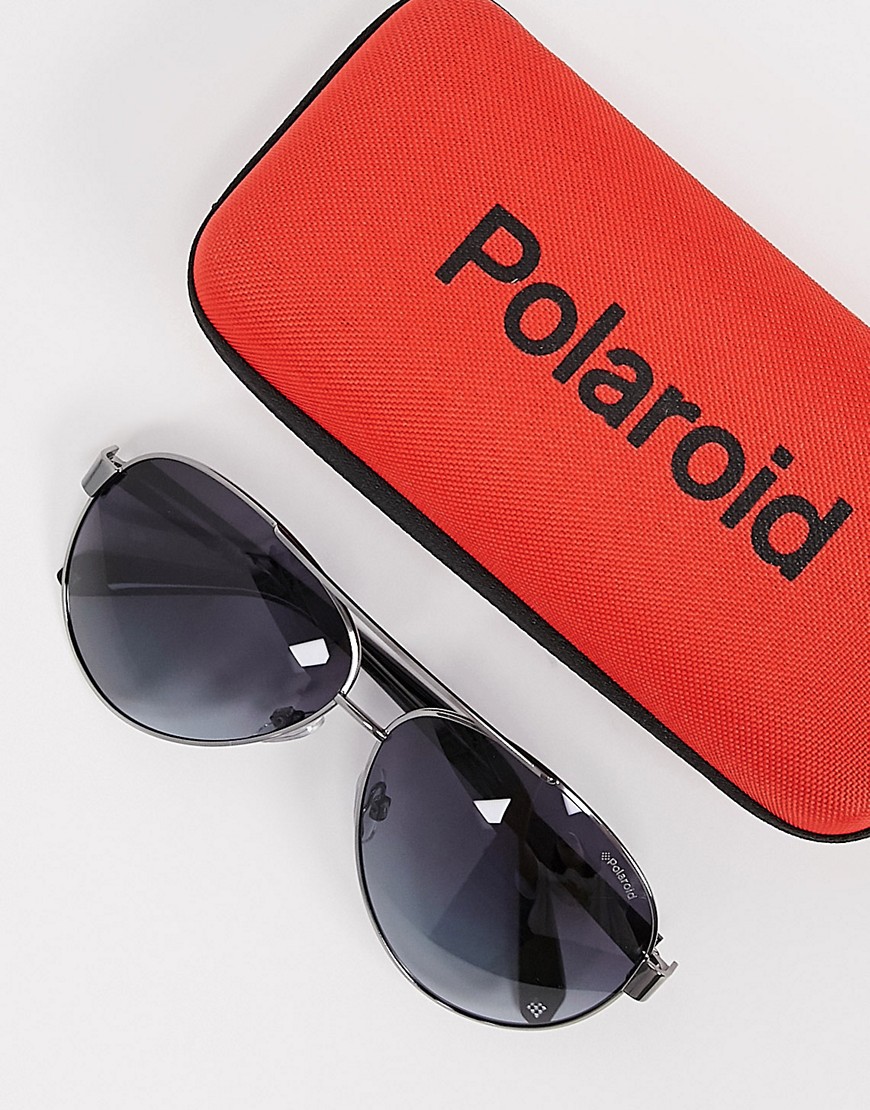 Polariod aviator sunglasses-Black