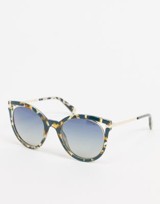 фото Polariod cat eye sunglasses in tortoise shell-коричневый цвет polaroid