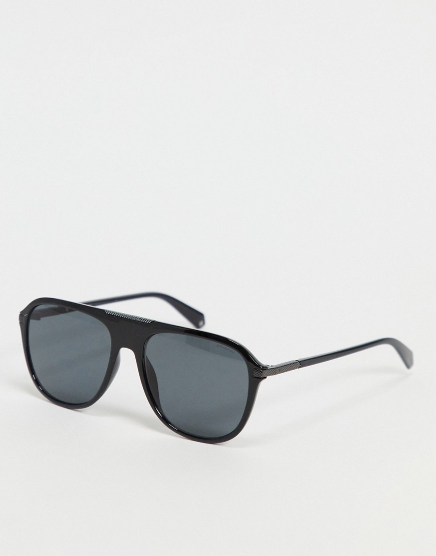 Polaroid chunky frame sunglasses-Black