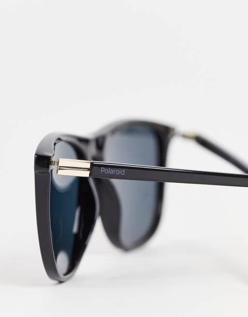 Polaroid classic retro sunglasses in black and ombre lens, 4 of 4