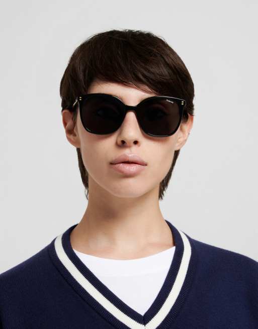 Polaroid lunettes de soleil carrées avec verres polarisés gris - noir, 4 de 7