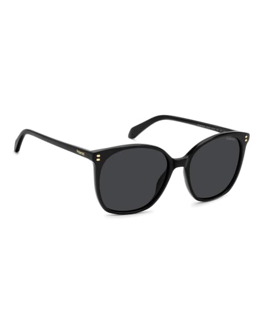 Polaroid lunettes de soleil carrées avec verres polarisés gris - noir, 7 de 7