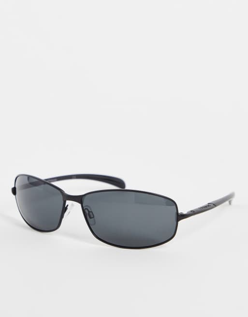 Polaroid - Occhiali da sole con montatura slim classici neri P4126