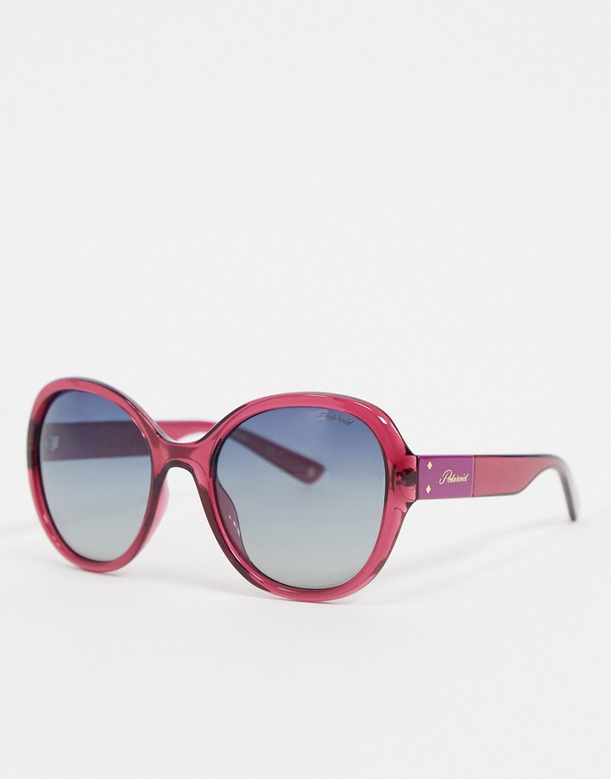 Polaroid oversized style sunglasses-Purple